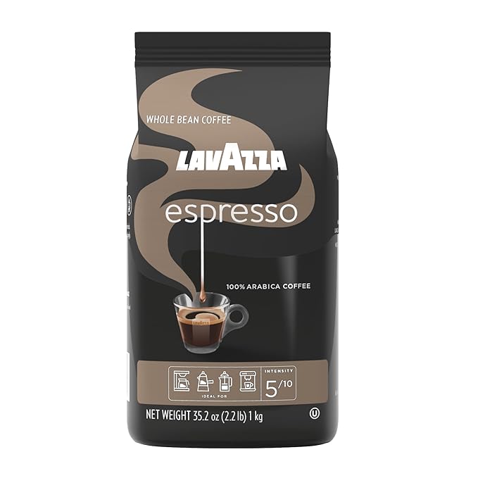 Lavazza Medium Roast Espresso Beans – 100% Arabica, 2.2 lb