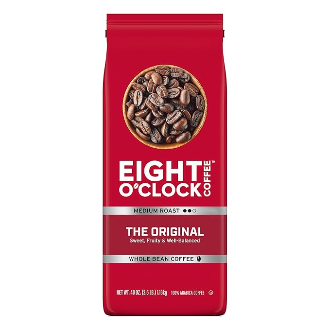 Eight O'Clock Coffee Medium Roast Whole Beans – 40oz