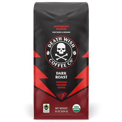Death Wish Coffee Co. Organic Dark Roast Ground Coffee 16oz