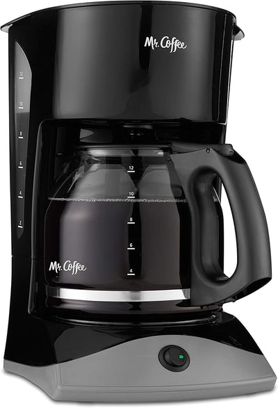 Mr. Coffee 12-Cup Black Coffee Maker with Carafe