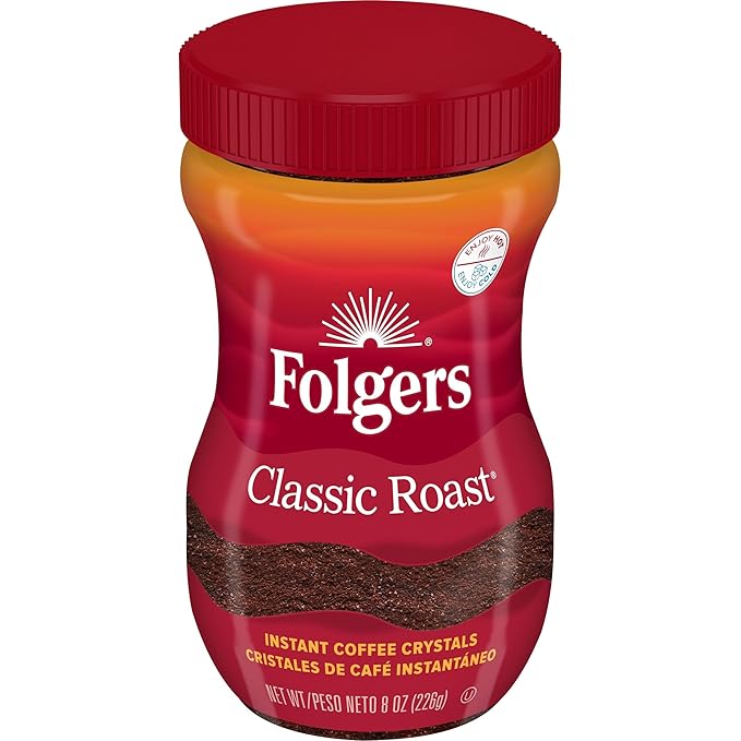 Folgers Classic Roast Instant Coffee Jar – 8oz