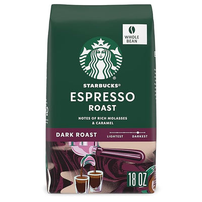 Starbucks Dark Roast Whole Bean Espresso Coffee – 18oz