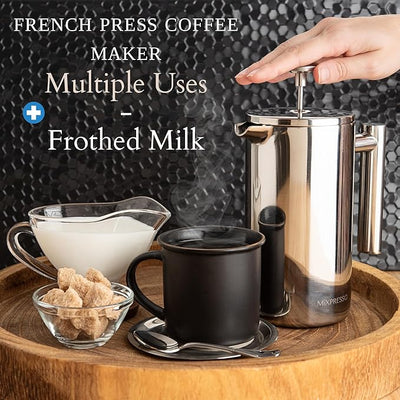 Mixpresso Stainless Steel French Press Coffee Maker 27oz